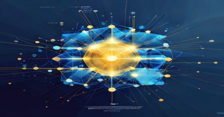 Abstract illustration of a Luxembourg SICAV fund structure with interconnected golden and blue geometric compartments, symbolizing cross-border distribution and legal compliance.