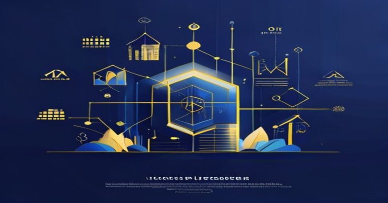 Abstract corporate illustration of a Luxembourg SIF fund structure with blue and gold geometric shapes representing alternative investments and regulatory framework.