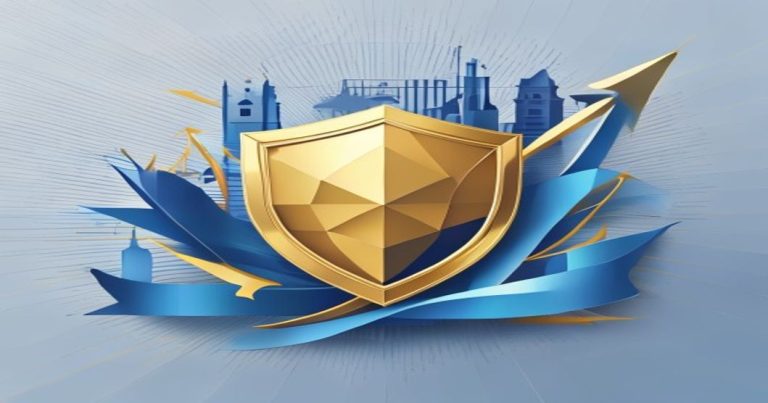 Illustration conceptuelle d'une part ELTIF luxembourgeoise, mêlant stabilité réglementaire et croissance à long terme dans des tons bleu et or.