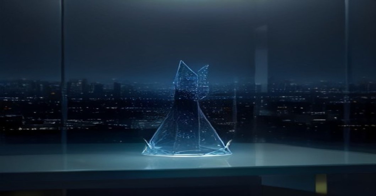 Illustration d'une structure en verre transparent contenant des actifs en or, posée sur un bureau bleu avec la silhouette de la ville de Luxembourg en arrière-plan, symbolisant l'optimisation fiscale.