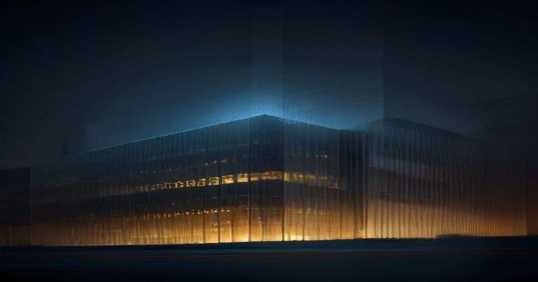 Luxembourg SICAV tax transparency corporate illustration with transparent layered fund structure and regulatory compliance symbols in blue and gold