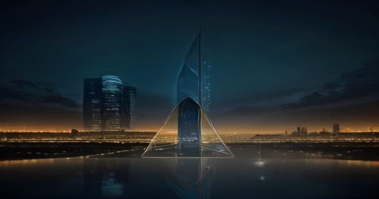 Professional corporate illustration of Luxembourg RAIF investment fund concept with blue and gold financial architecture