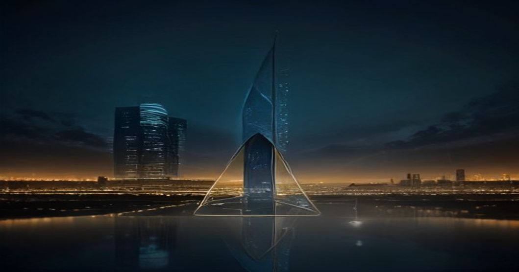Professional corporate illustration of Luxembourg RAIF investment fund concept with blue and gold financial architecture