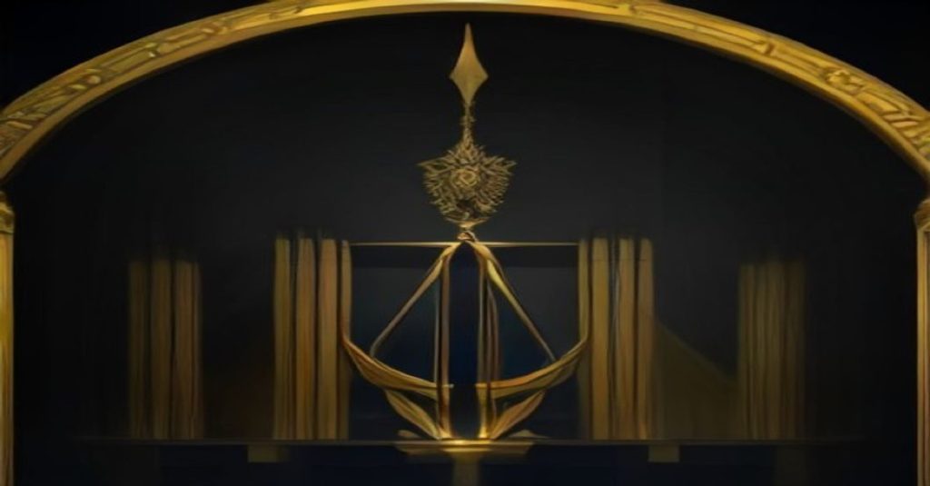 Professional blue and gold corporate illustration of Luxembourg RAIF investment fund legal framework with scales of justice, financial growth symbols, and city skyline.