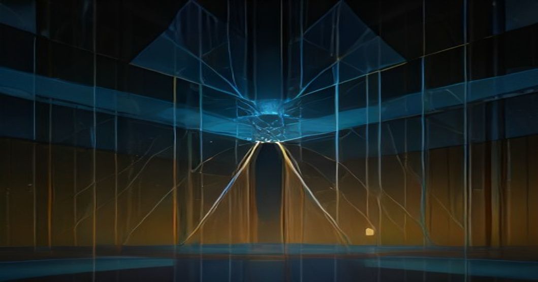 Elegant blue and gold corporate illustration of the Luxembourg Reserved Alternative Investment Fund concept with architectural structure and legal symbols