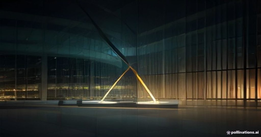 Illustration corporate d'une Soparfi luxembourgeoise : immeuble financier moderne, symboles de participations, justice et fiscalité, tons bleu et or.