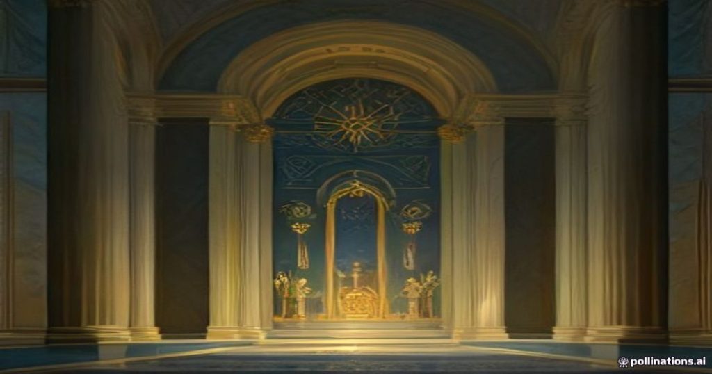 Elegant blue and gold corporate illustration of the Luxembourg SICAR legal framework with pillars, scales, investment network, and regulatory shield, no text.